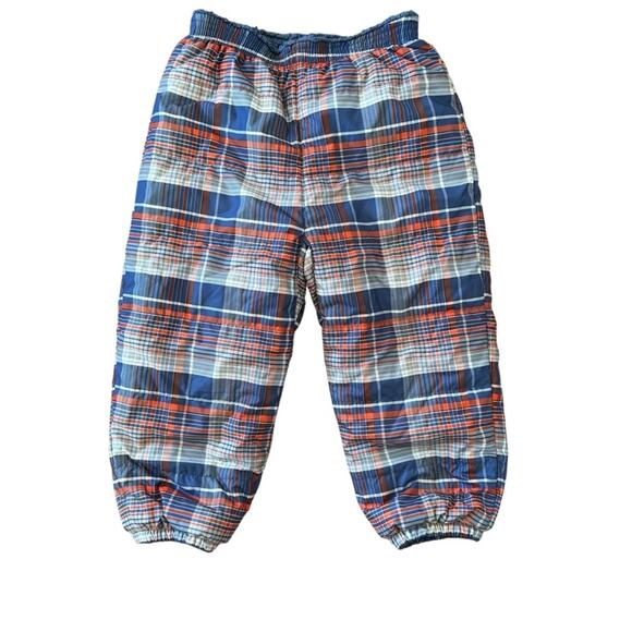 Patagonia Baby Reversible Tribbles Pants Weather Resistant Plaid Fleece Size 3T - Picture 1 of 11